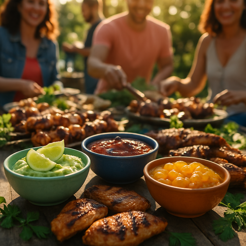 A variety of unique dips including creamy avocado lime dip and smoky chipotle BBQ dip